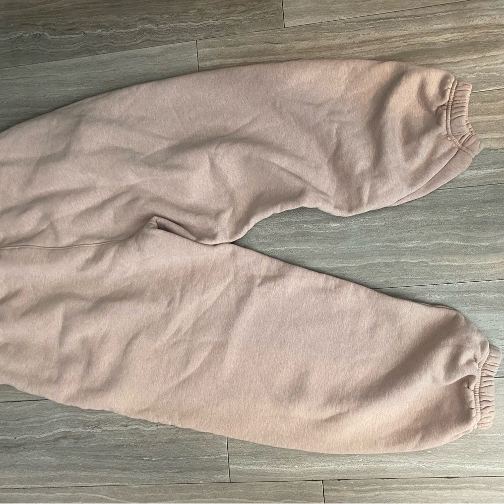Rare Jordan Flight Women Washed Fleece Ankle Joggers Pants Light Pink Size Large - Picture 8 of 9